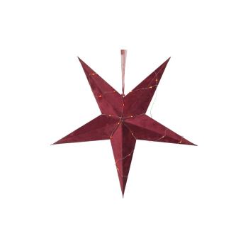 Decorațiune luminoasă pentru Crăciun Star Trading Velvet, roșu, ø 60 cm