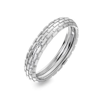 Hot Diamonds Inel modern din argint cu diamant Woven DR234 52 mm