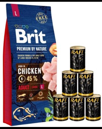 BRIT Premium By Nature Adult Large L 15 kg + 6x1240 g in sos