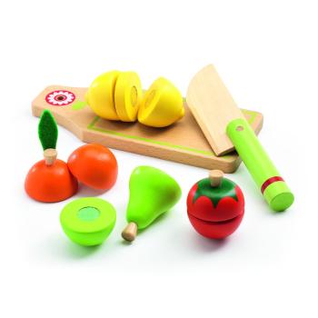 Set ustensile feliere fructe pentru copii Djeco Fruit
