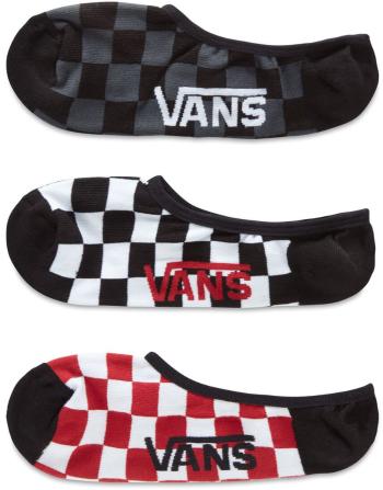 VANS 3 PACK - șosete pană la gleznă CLASSIC SUPER NO SHOW-WHITE RED CHECK 38,5-42