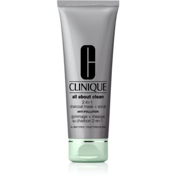 Clinique All About Clean 2-in-1 Charcoal Mask + Scrub masca de fata  pentru curatare 100 ml
