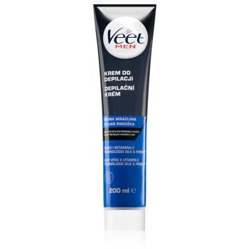 Veet Men Silk & Fresh cremă depilatoare cu efect hidratant pentru piele sensibila pentru bărbați 200 ml