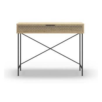 Masă consolă în culoare naturală cu aspect de lemn de stejar 35.5x110 cm Ecrin – Marckeric