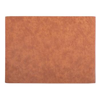 Suport farfurie din imitație de piele ZicZac Troja Rectangle, 33 x 45 cm, portocaliu - maro