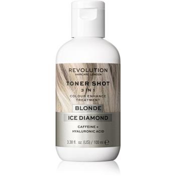 Revolution Haircare Toner Shot Blonde Ice Diamond masca tonifianta si hranitoare 3 in 1 culoare Ice Diamond 100 ml