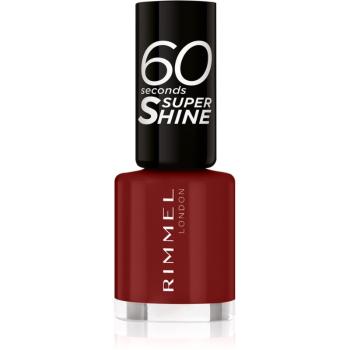 Rimmel 60 Seconds Super Shine lac de unghii culoare 320 Rapid Ruby 8 ml