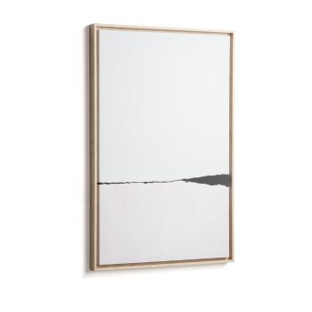 Tablou cu ramă La Forma Abstract, 60 x 90 cm, alb