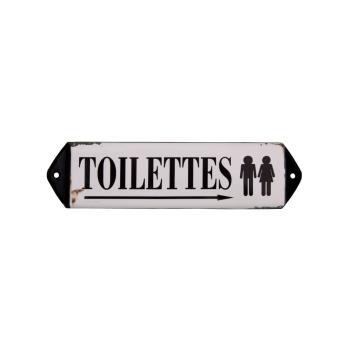 Semn din metal 30,5x7 cm Toilettes – Antic Line