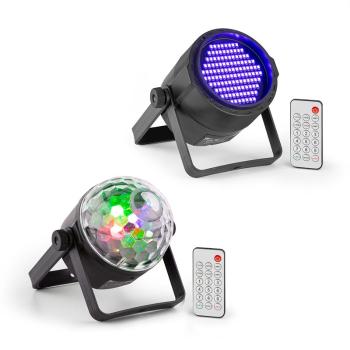 Beamz PLS35, Set V5 Jellyball, 4 x 3 W LEDs, pereche de led-uri, spotlight, PLS20 lumină neagră UV