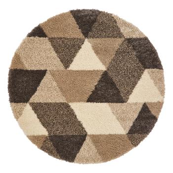 Covor Think Rugs Royal Nomadic Triangle, ø 160 cm, maro