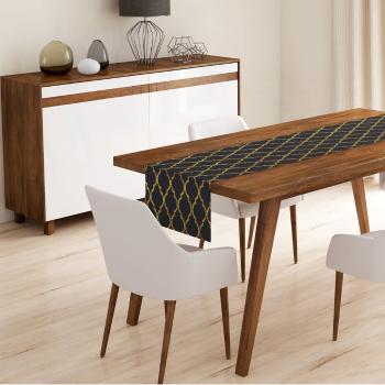 Napron pentru masă Minimalist Cushion Covers Black Ogea, 45 x 140 cm