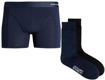 Jack&Jones Set bărbați - boxeri și șosete JACBAMBOO 12198875 Navy Blazer S