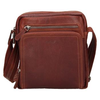 Lagen Geantă din piele pentru bărbați crossbodyBLC/4091/18 BRANDY