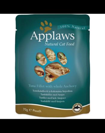 APPLAWS Hrana umeda pentru pisici, cu ton si anșoa,12 x 70 g