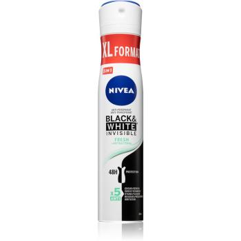 Nivea Black & White Invisible  Fresh + Antibacterial spray anti-perspirant 5 in 1 200 ml