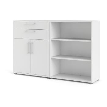 Bibliotecă modulară albă 178x113 cm Prima – Tvilum