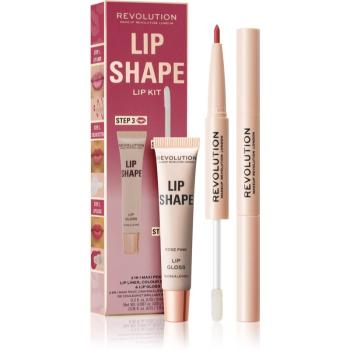 Makeup Revolution Lip Shape Kit set îngrijire buze culoare Rose Pink 1 buc