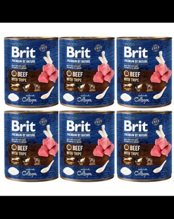 BRIT Premium by Nature 6x800 g vita si maruntaie, set hrana caine