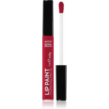 Avon Ultra Colour Paint ruj satinat cu efect matifiant culoare Glam Red 7 ml