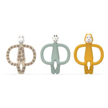 Matchstick Monkey Animal Teether Gift Set set cadou Giraffe Gigi, Lion Luda, Monkey Mint(pentru copii)