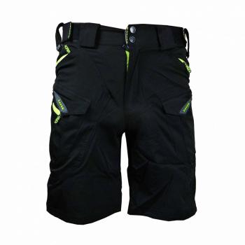 
                 HAVEN Pantaloni scurți de ciclism fără bretele - CUBES BLACKIES - verde/negru  
            