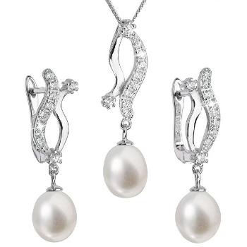 Evolution Group Set luxos din argint cu perle reale Pavona 29028.1(cercei,lănțișor,pandantiv)