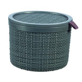 Coș de depozitare cu capac Curver Jute, 2 l, albastru