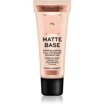 Makeup Revolution Matte Base acoperire make-up culoare F3 28 ml