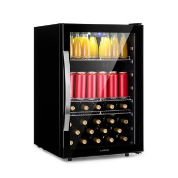 Klarstein Beersafe 5XL, frigider, 148 litri, 3 rafturi, ușă panoramică din sticlă, oțel inoxidabil