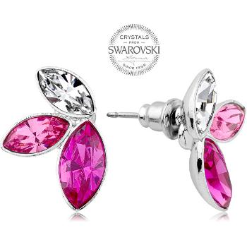 Levien Cercei cu trei cristale în nuanțe roz de Navette