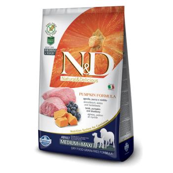 N&D Grain Free Adult Medium si Maxi Miel, Afine si Dovleac, 2.5 Kg