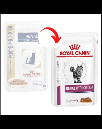 ROYAL CANIN Renal Feline hrana umeda dietetica pentru pisici cu insuficienta renala cronica, cu pui 24 x 85 g