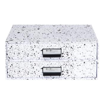 Cutie cu 2 sertare Bigso Box of Sweden Birger, negru-alb