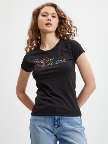 Guess Flame Tricou Negru