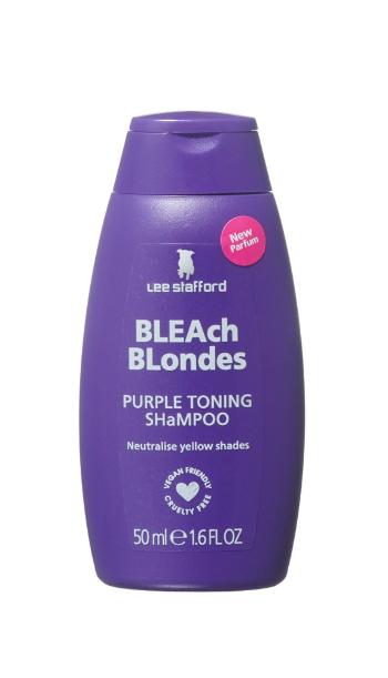 Lee Stafford Șampon care neutralizează tonurile galbene Bleach Blonde(Purple Toning Shampoo {{Mini 50 ml