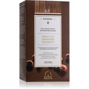 Korres Argan Oil Culoare permanenta pentru par cu ulei de argan culoare 6.3 Golden / Honey Dark Blonde