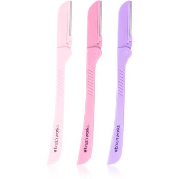 Brushworks Precision Eyebrow Razors Mixed brici (pentru sprâncene)