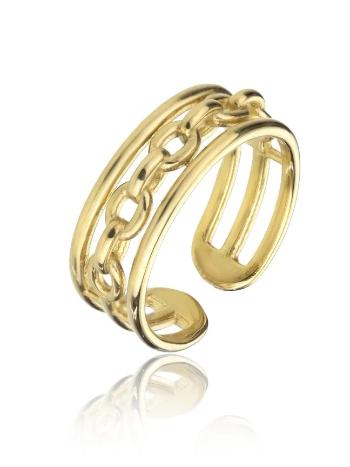 Marc Malone Inel deschis placat cu aur Madeline Gold Ring MCR23001G