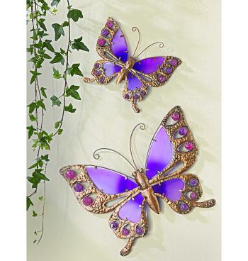 Fluture decorativ, purpuriu - purpuriu - Mărimea 39cm