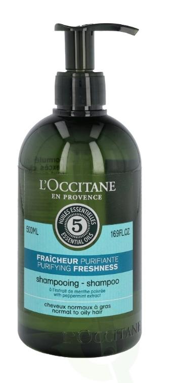 L`Occitane en Provence Șampon pentru păr normal spre gras Purifying Freshness (Shampoo) 500 ml