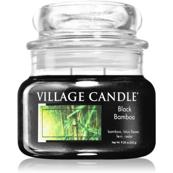 Village Candle Black Bamboo lumânare parfumată  (Glass Lid) 262 g