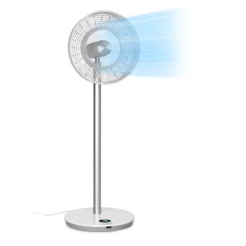 Klarstein Whisperwind, ventilator de podea, 12 '(30,5 cm), 9 lame, 30 W max, alb