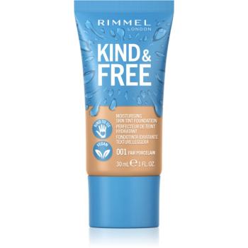 Rimmel Kind & Free machiaj ușor de hidratare culoare 001 Fair Porcelain 30 ml