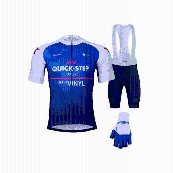 
                 BONAVELO Mega set de ciclism - QUICKSTEP 2022 - alb/albastru 
            