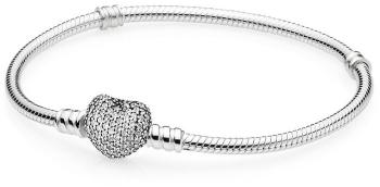 Pandora Brățară de argint cu inimă sclipitoare 590727CZ 16 cm