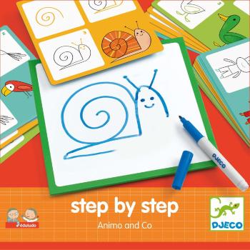 Set creativ Djeco Step By Step Animals
