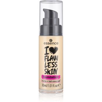 essence I LOVE FLAWLESS SKIN acoperire make-up cu efect matifiant culoare 20 - Medium Porcelain 30 ml