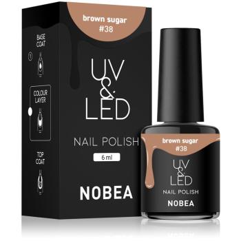 NOBEA UV & LED Nail Polish unghii cu gel folosind UV / lampă cu LED glossy culoare Brown sugar #38 6 ml