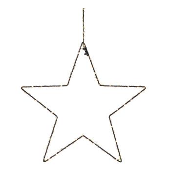 Decorațiune luminoasă suspendată de Crăciun Markslöjd Alpha Star, înălțime 45 cm, negru